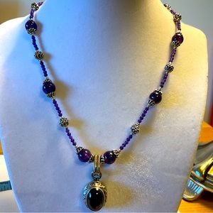 Beautiful Amethyst 925 Silver Pendant Necklace